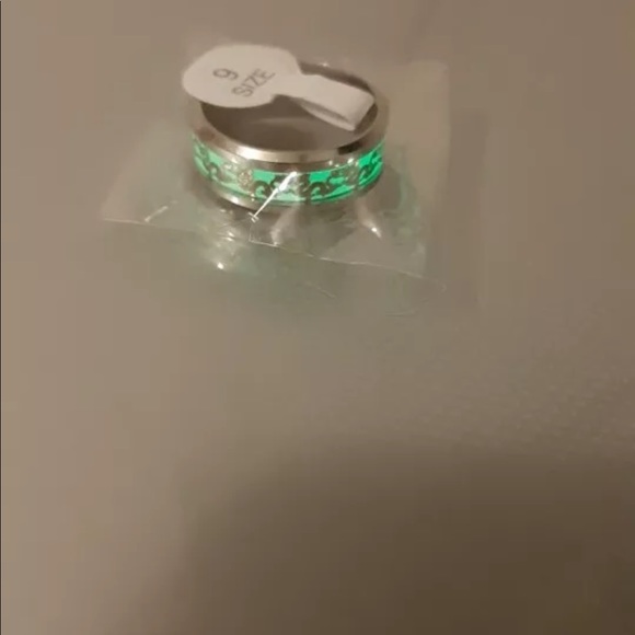 New Luminous ECG Stainless Steel Ring - Picture 3 of 4